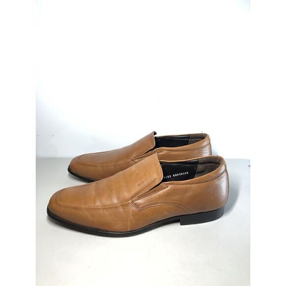 Quirelli Brown Leather Slip On Square Toe Dress Loafers Shoes Men Sz 29/11.5M US - Picture 9 of 16